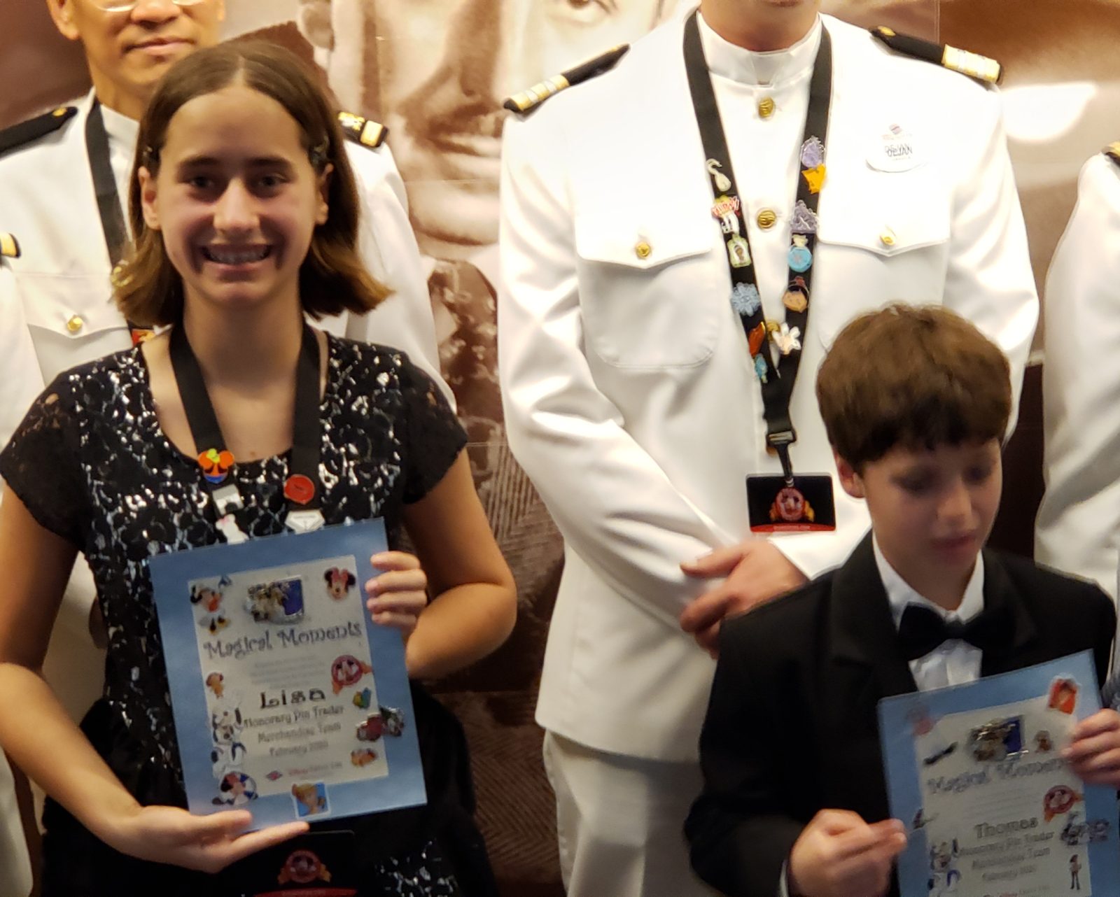 Lisa and Thomas with their Honourary Pin Trader certificates
