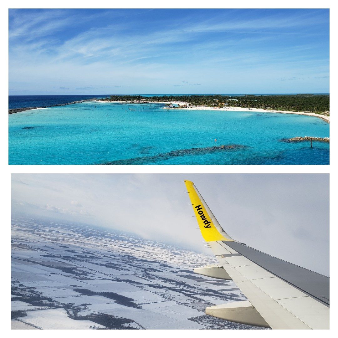 Castaway Cay, then the snow coming home to Michigan