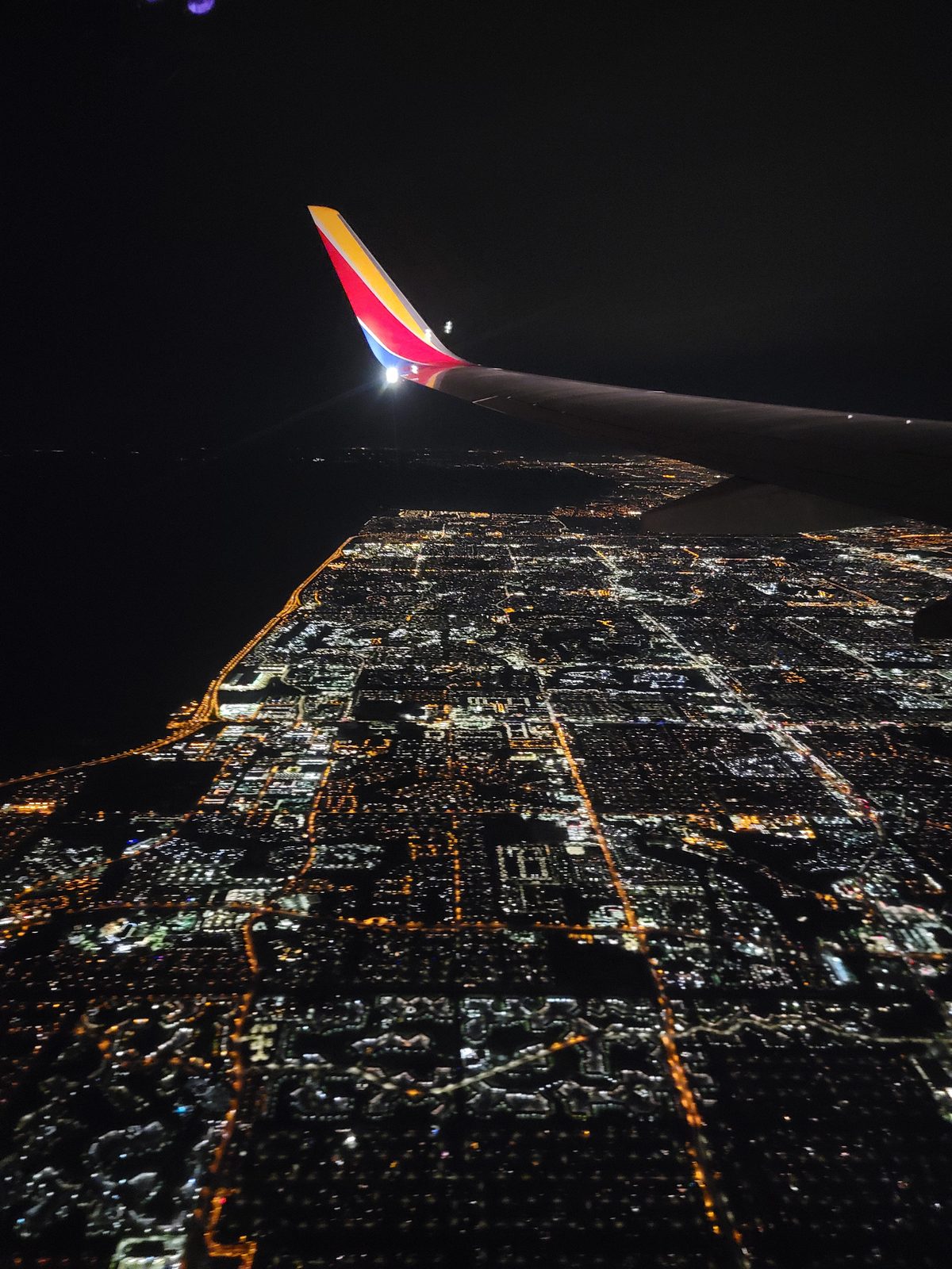 Leaving Chicago behind on our way to Lauderdale