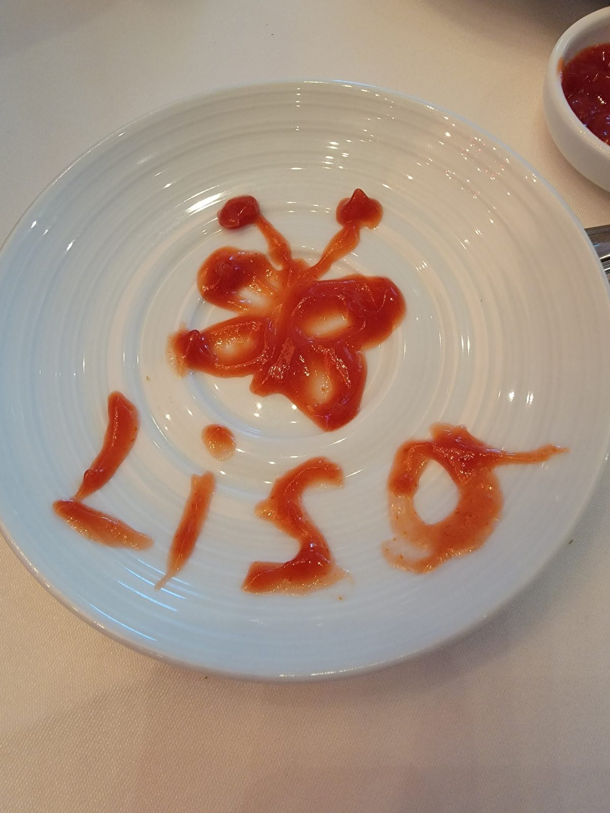 A ketchup butterfly signed Liso