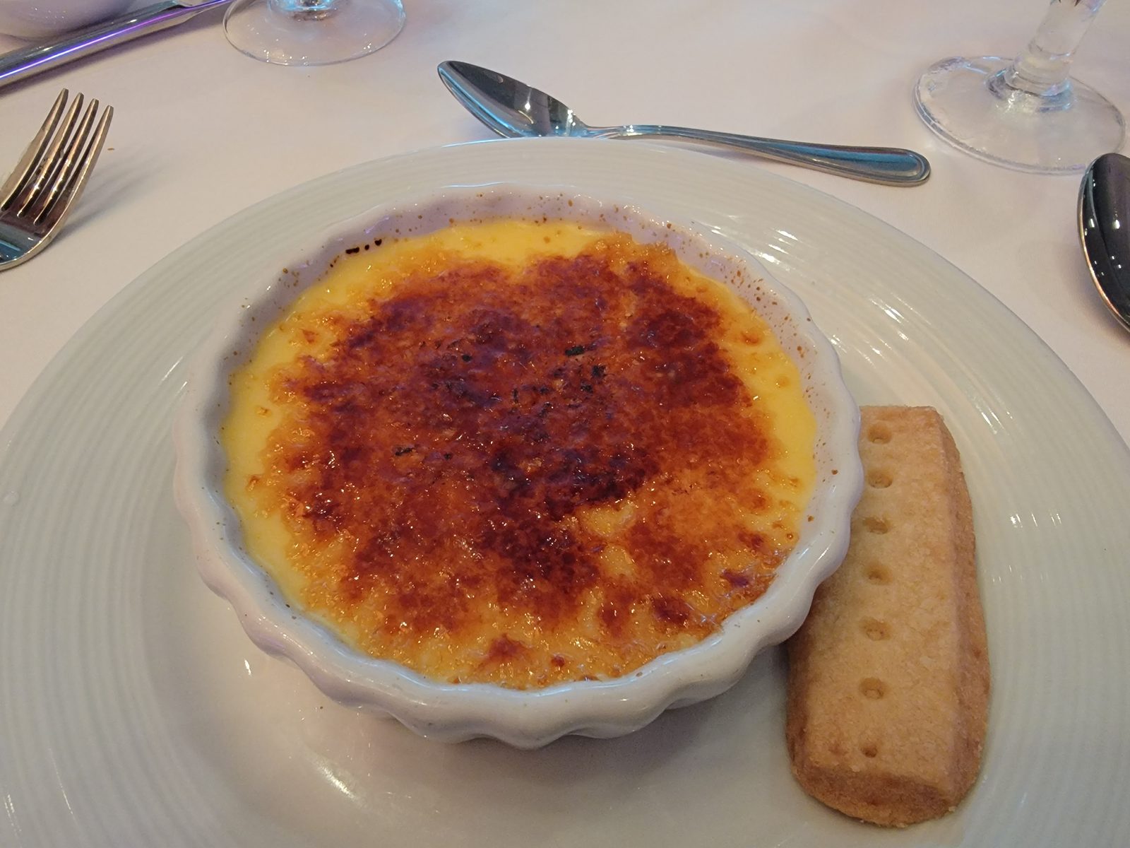 Creme brulee to finish dinner