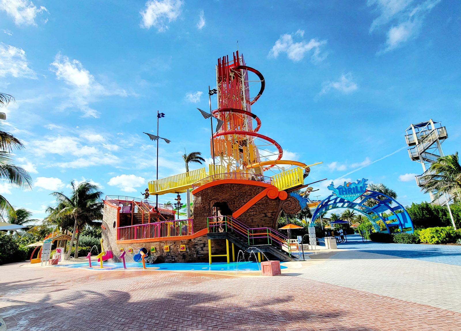 The Thrill Waterpark slide tower