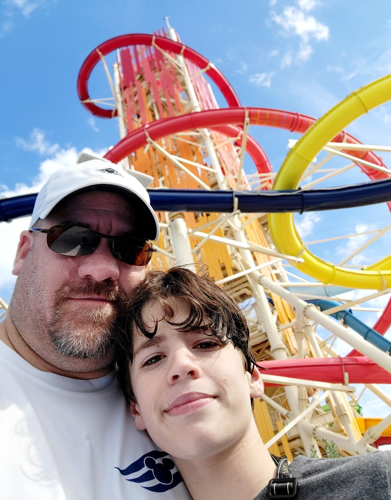 Thomas and me at the base of the slide tower