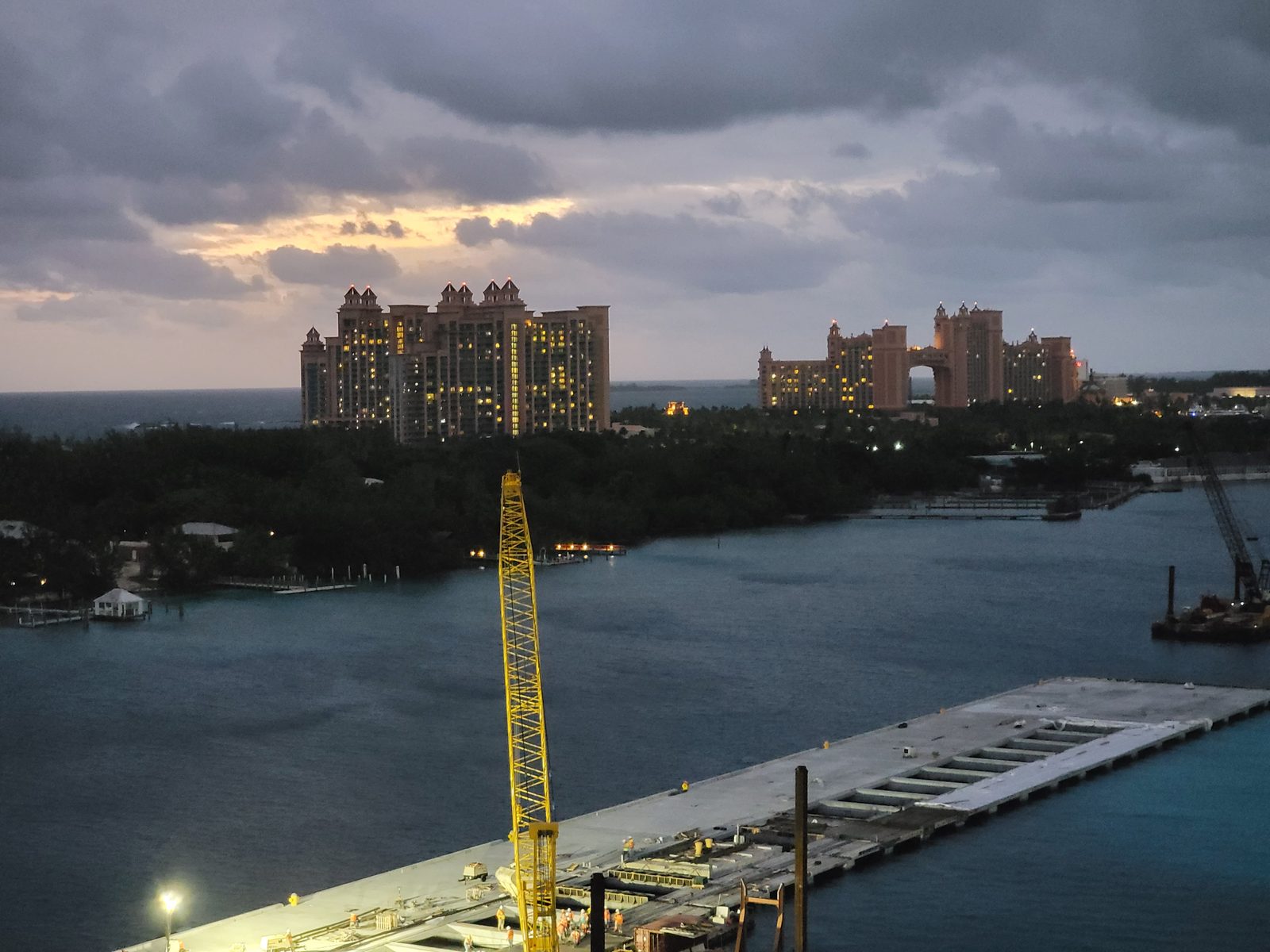 Sunrise arrival into Nassau harbor
