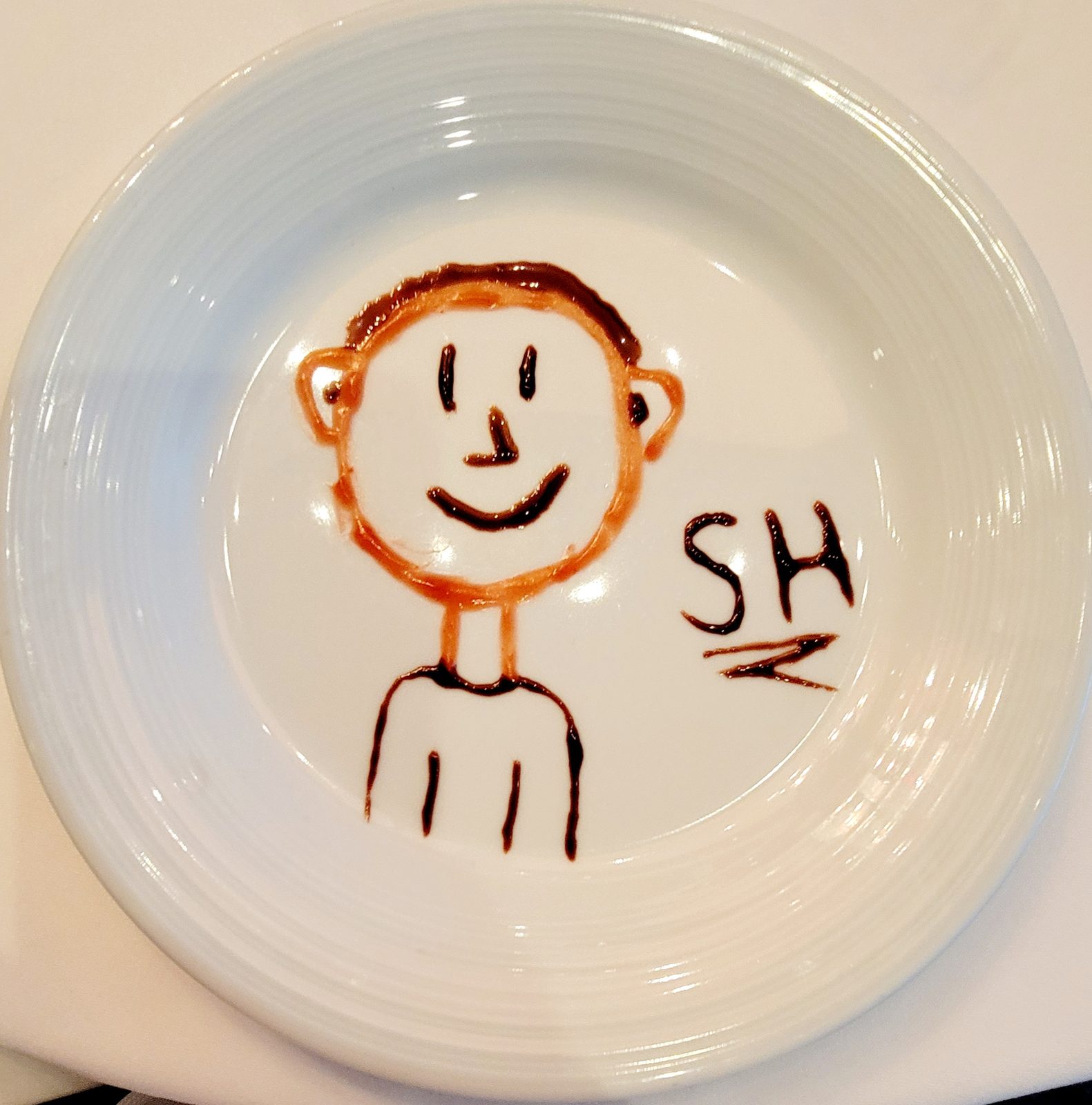 Dessert plate art of our server