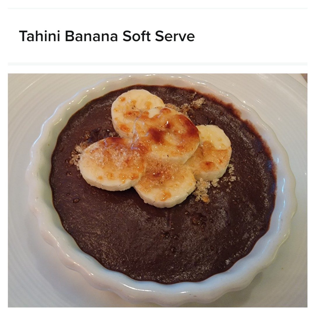 Tahini banana soft serve for dessert