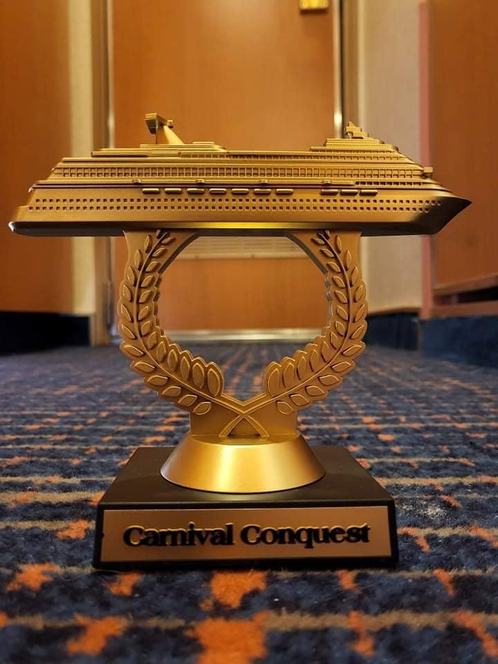 Lisa's foosball trophy from Club O2