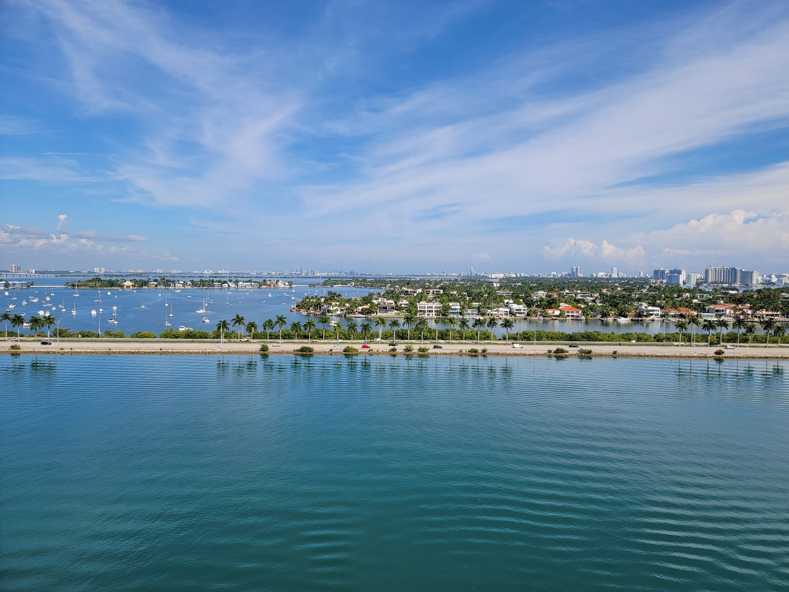 Miami from the Conquest on boarding day