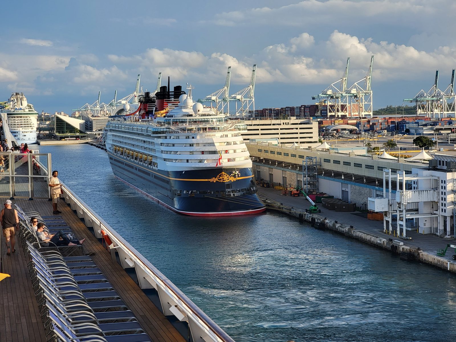 Passing a Disney ship as we pulled out