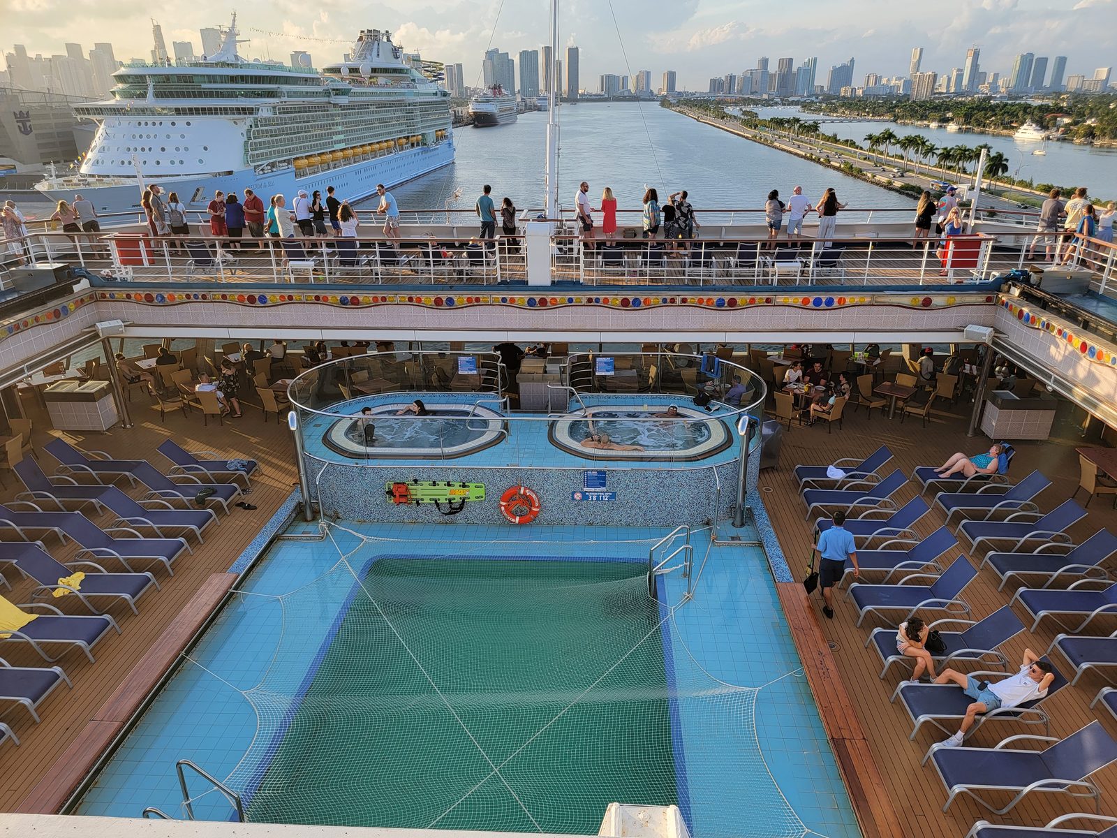 The pool deck as we pulled out of Miami