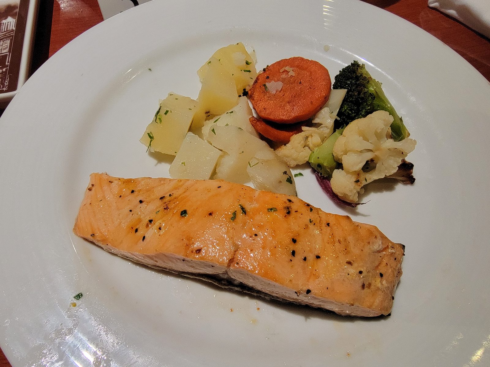 Salmon at dinner