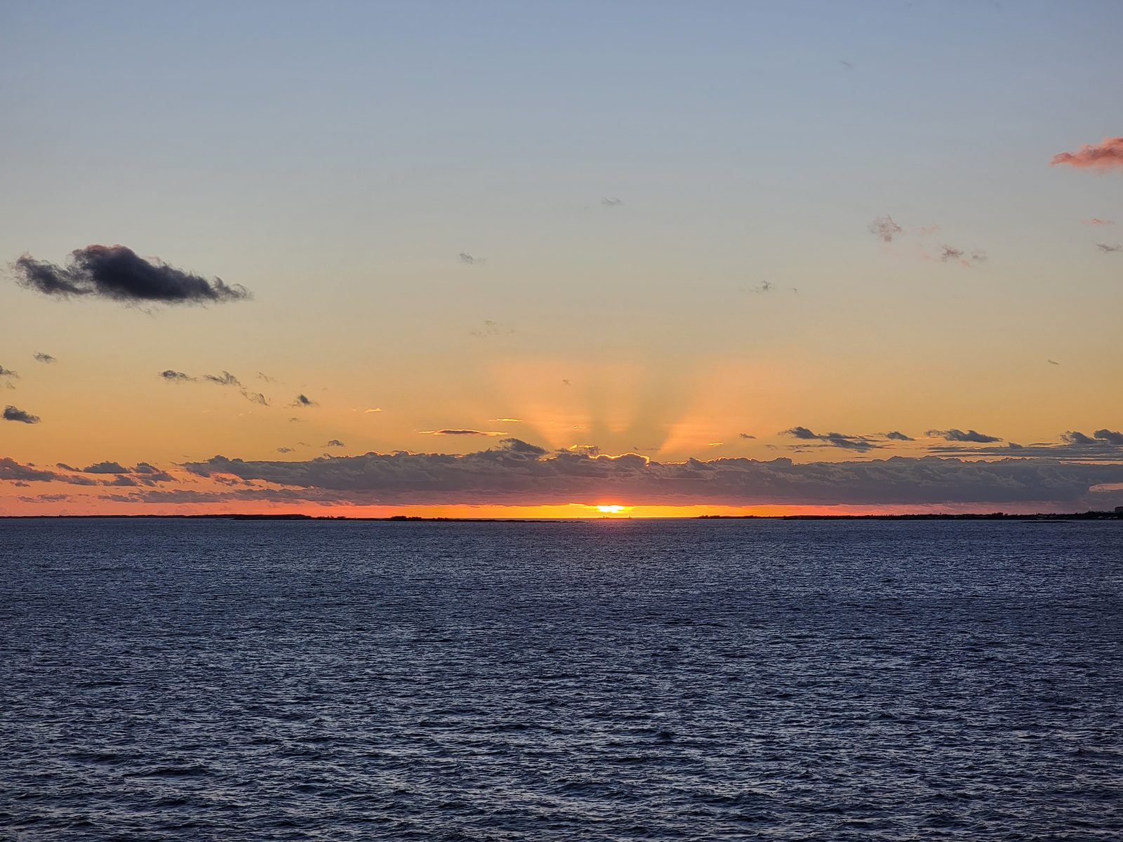 Sunrise as we came in to Nassau