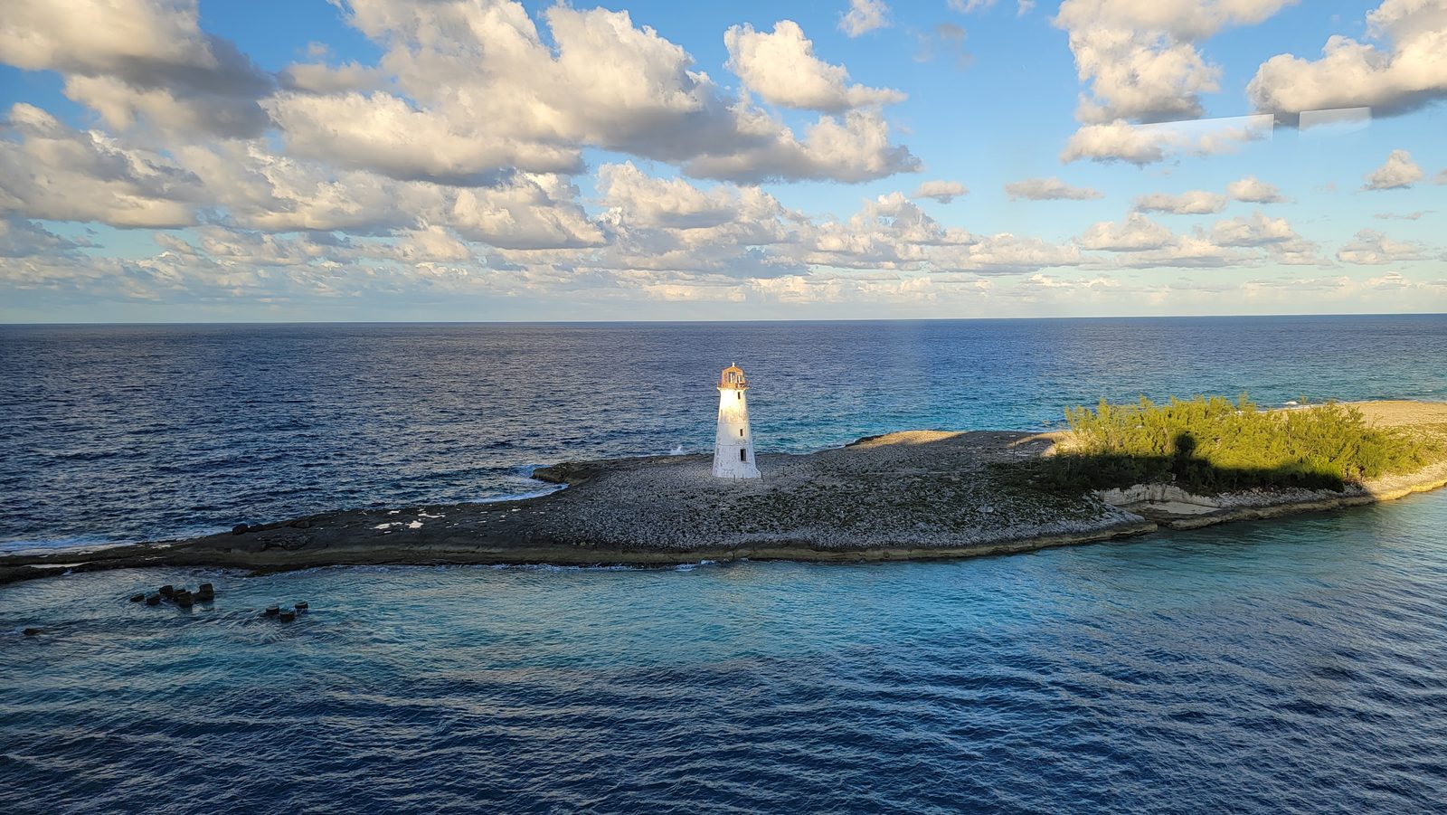 Passing the lighthouse on our way out