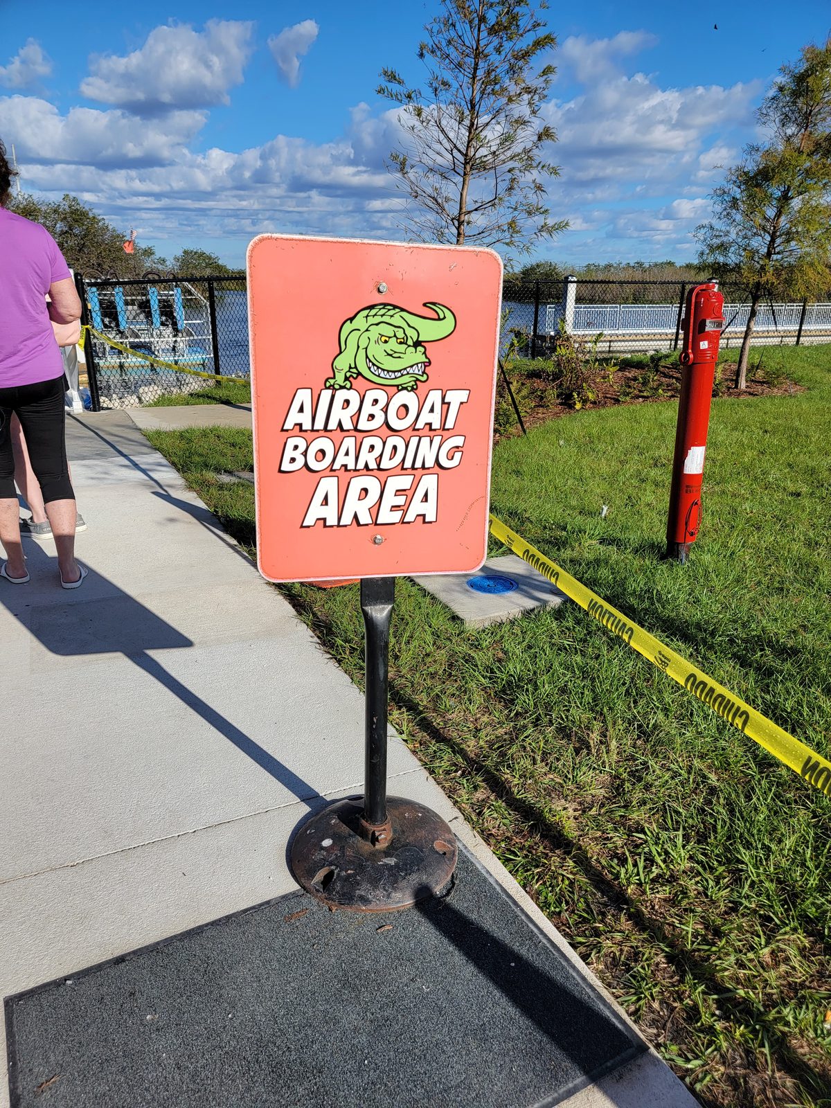 Airboat boarding area at Everglades Holiday Park