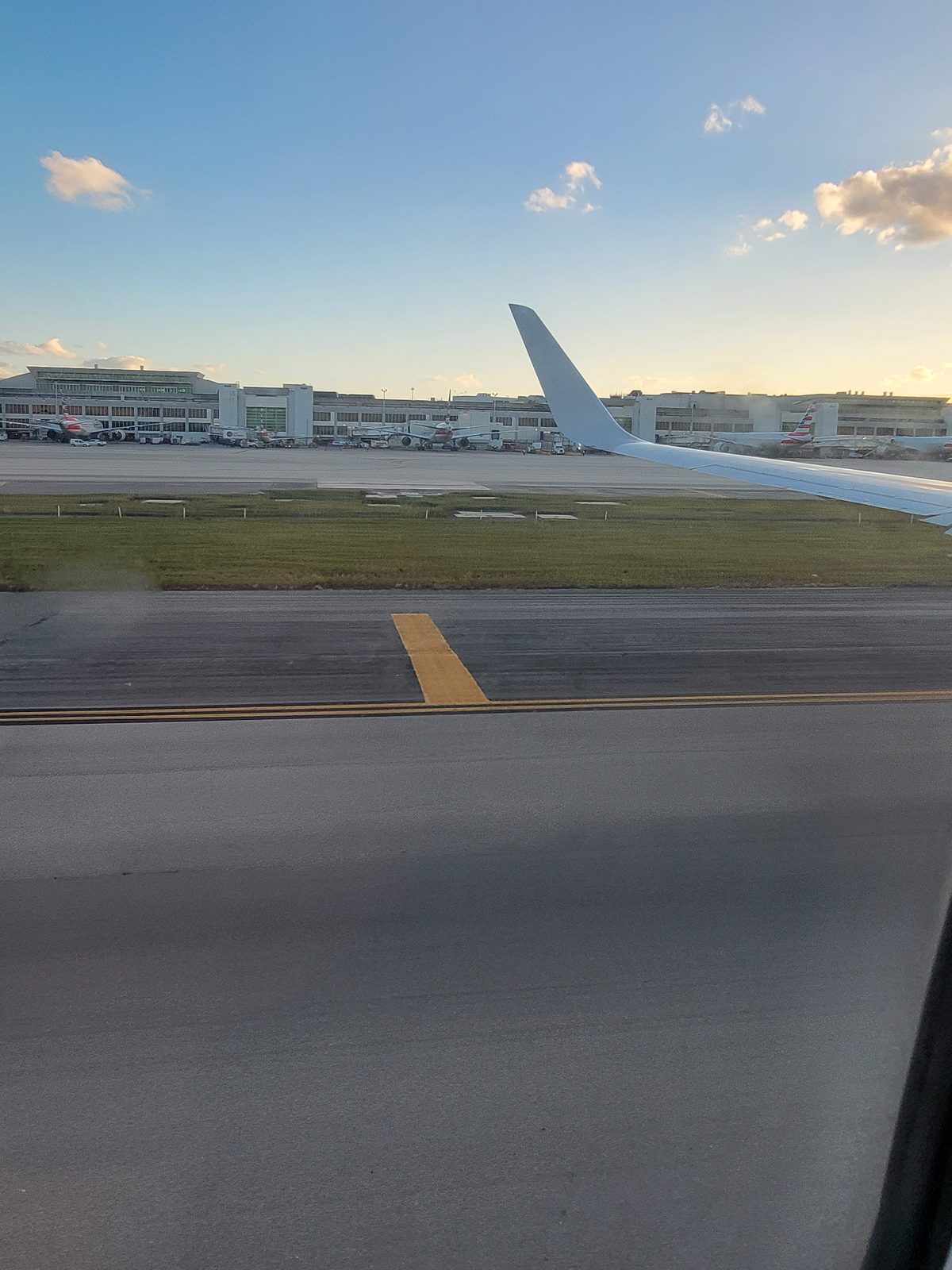 Taxiing out for our flight home