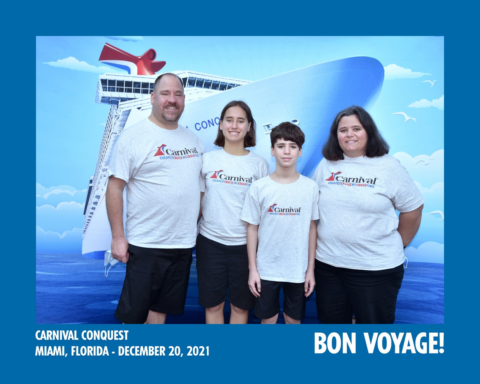 Our Bon Voyage portrait, Miami, December 2021