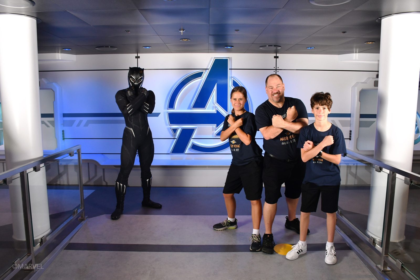 Lisa, Thomas and me at the Avengers Technology Showcase