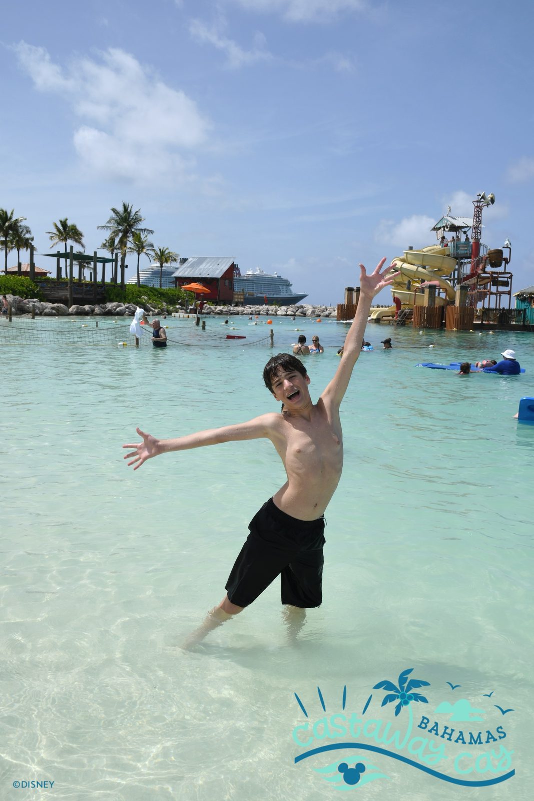 Thomas jumping through the shallows