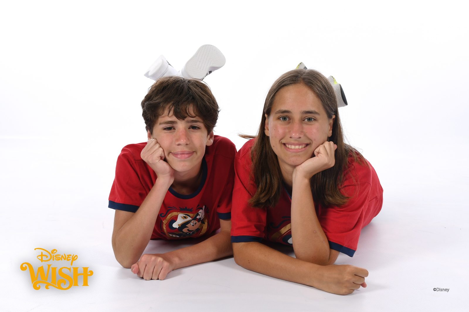 Thomas and Lisa goofing around for picture day