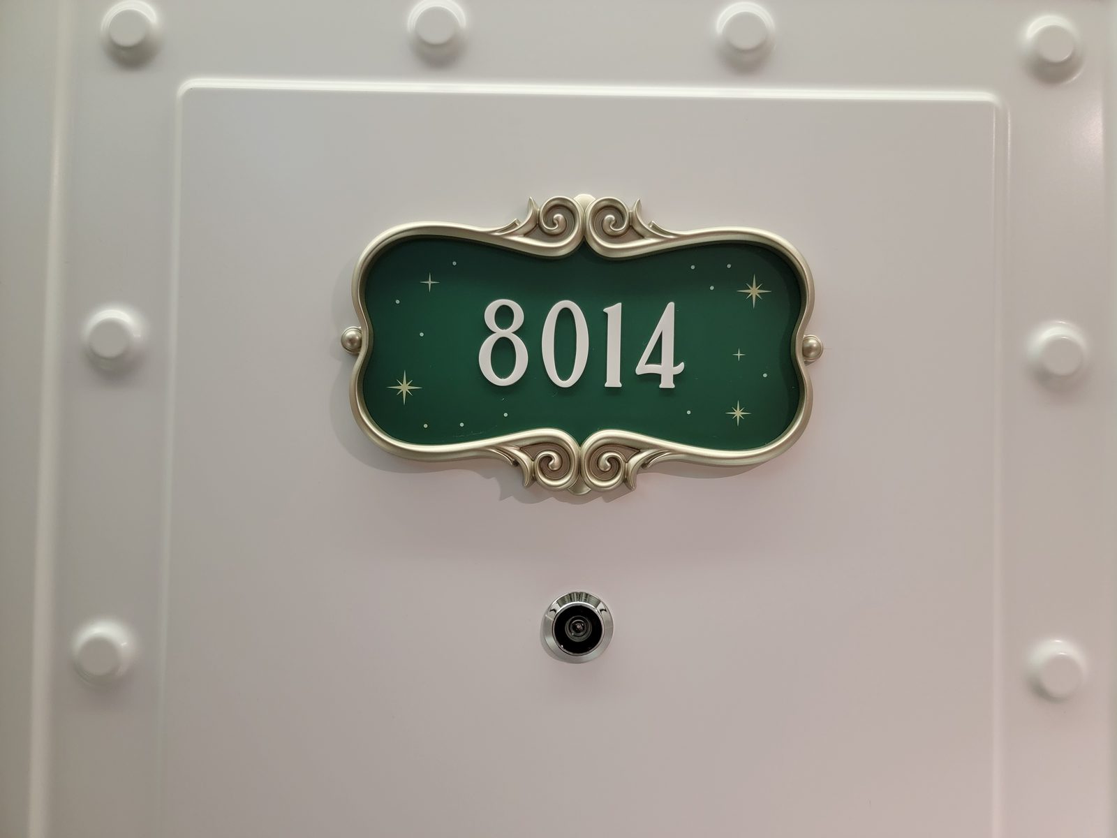 Our stateroom door, 8014