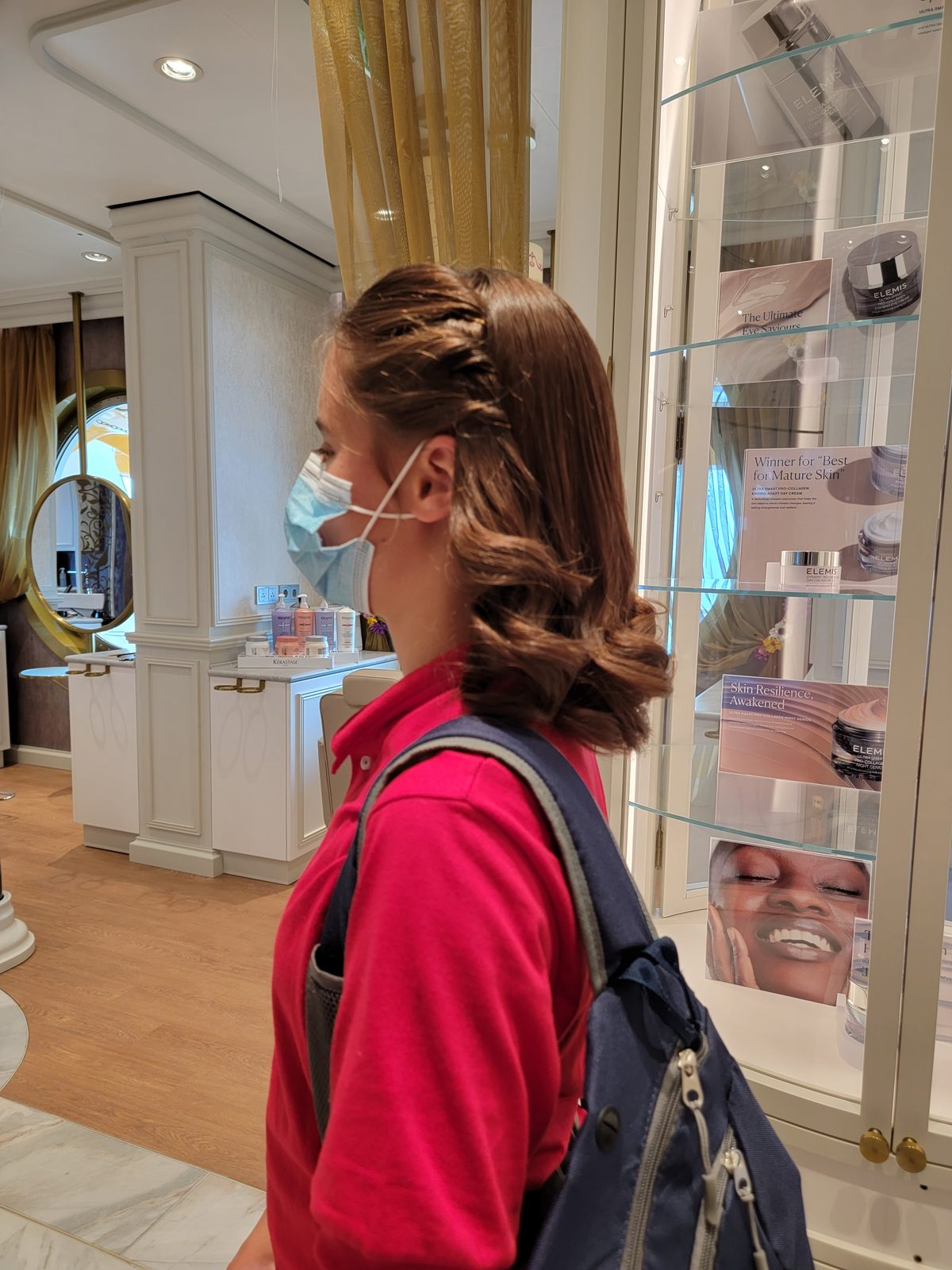 Hair getting done at the unTangled Salon