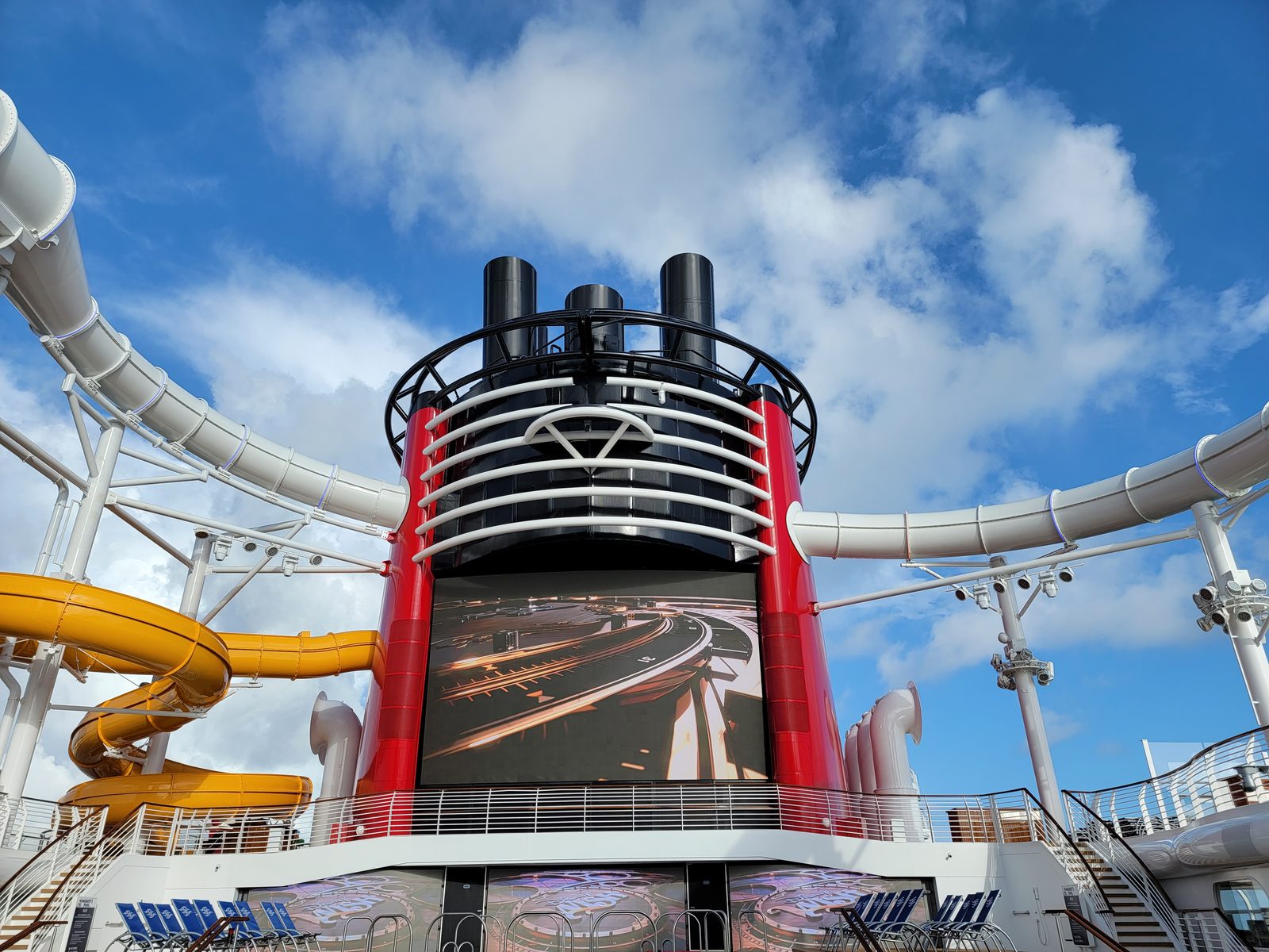 The funnel and the AquaMouse slide on the Wish