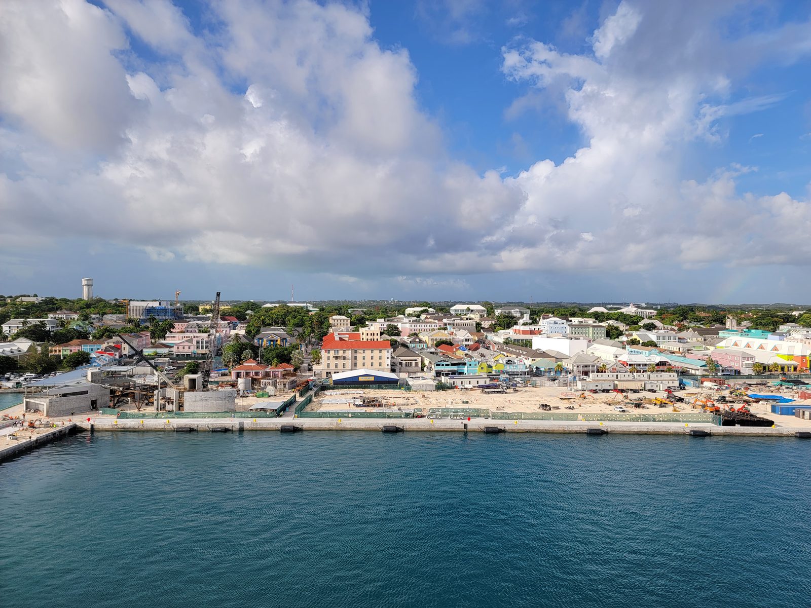 Nassau laid out below the ship