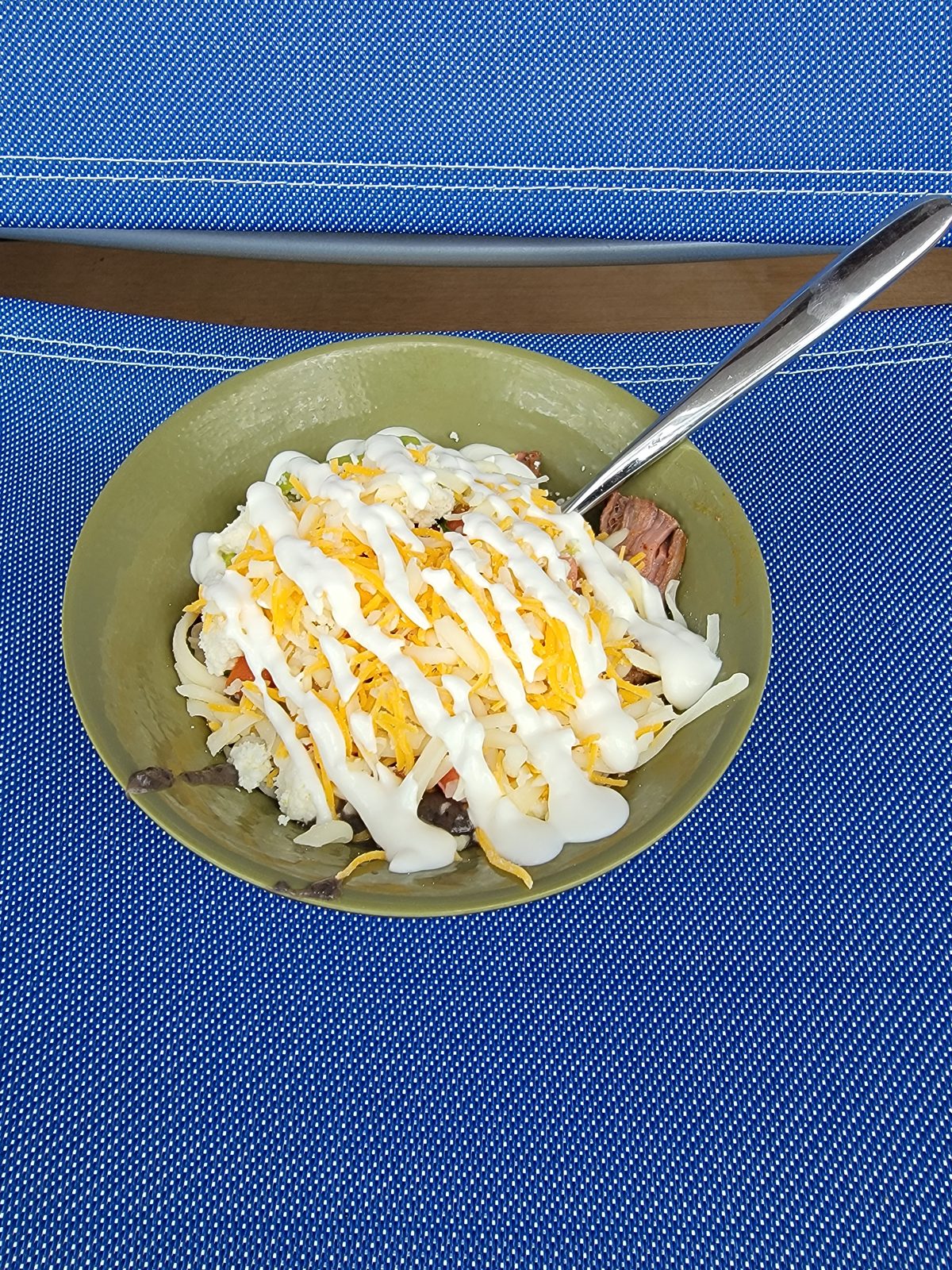 A beef bowl from Donald's Cantina on deck