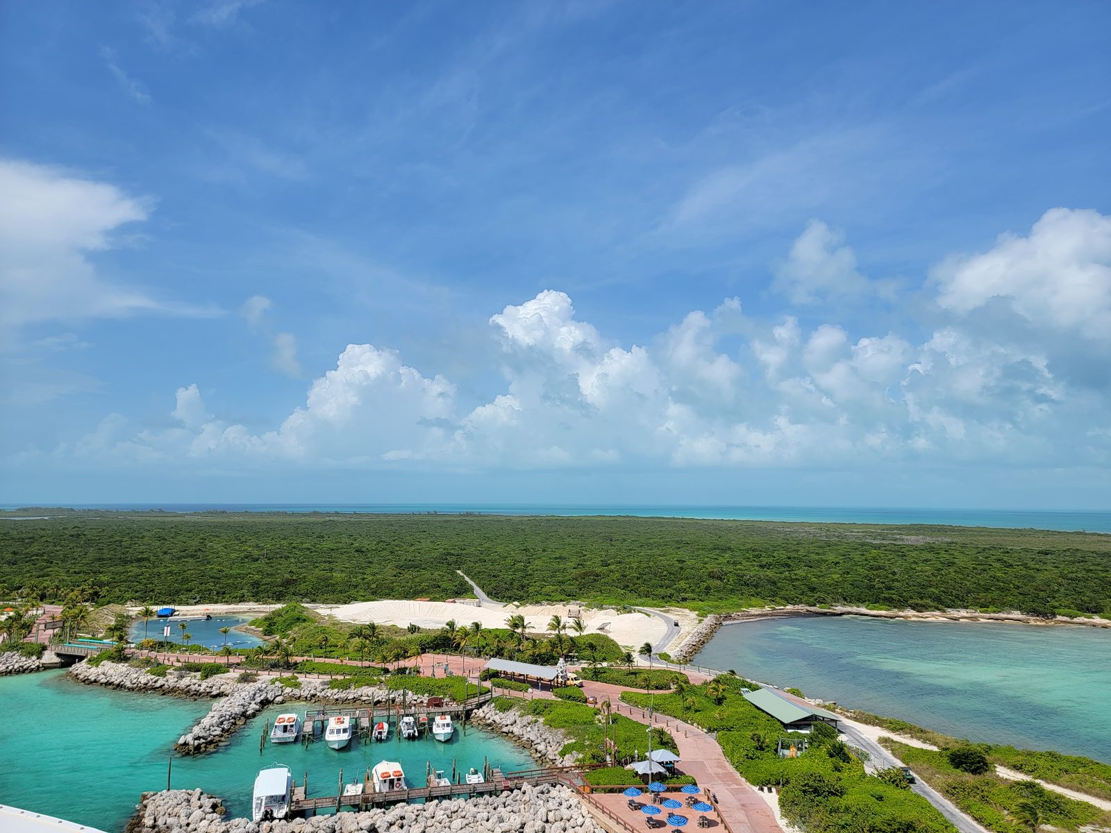 Castaway Cay from the upper decks as we pull away