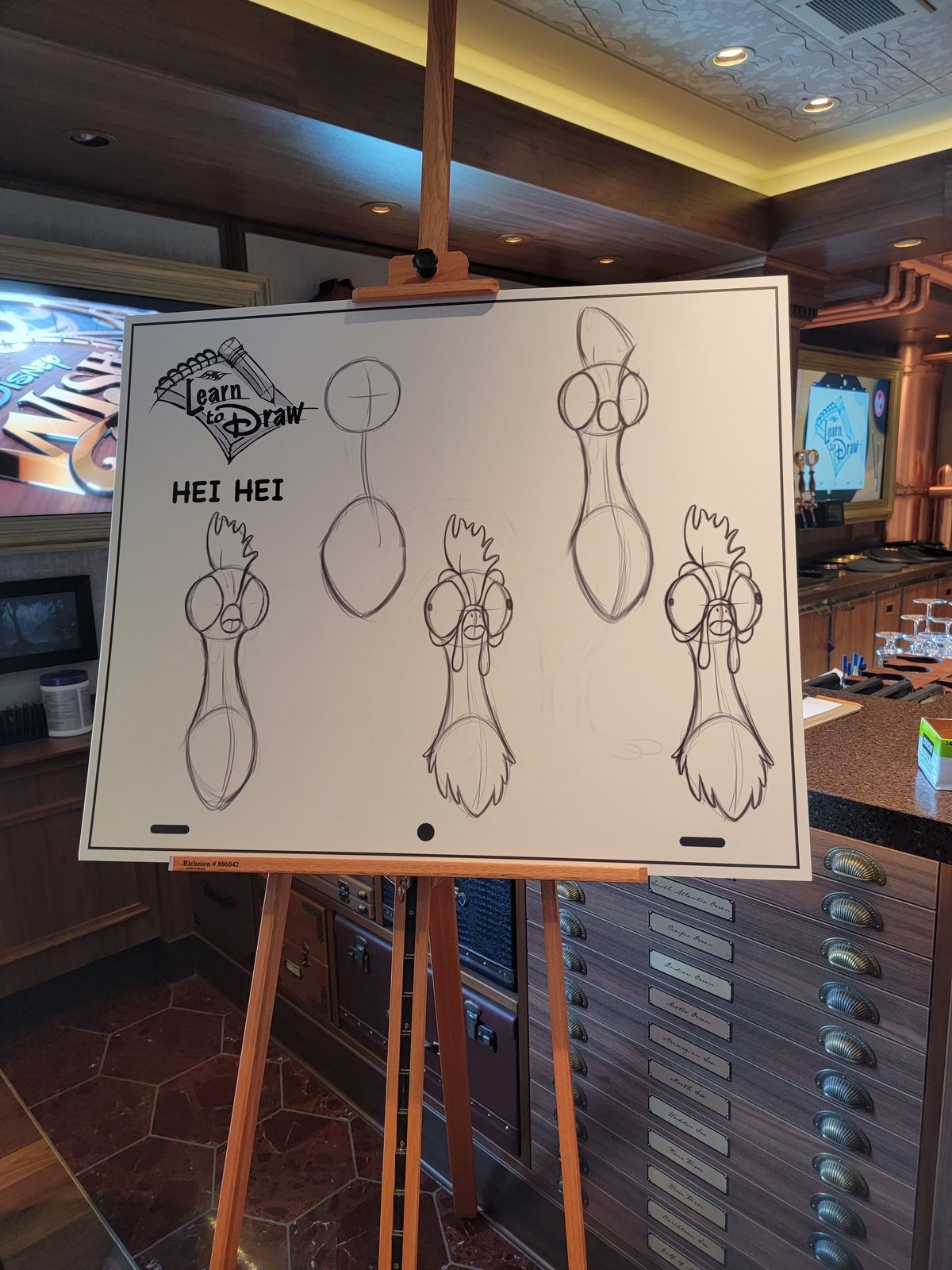 Learn to Draw Hei Hei on our second sea day
