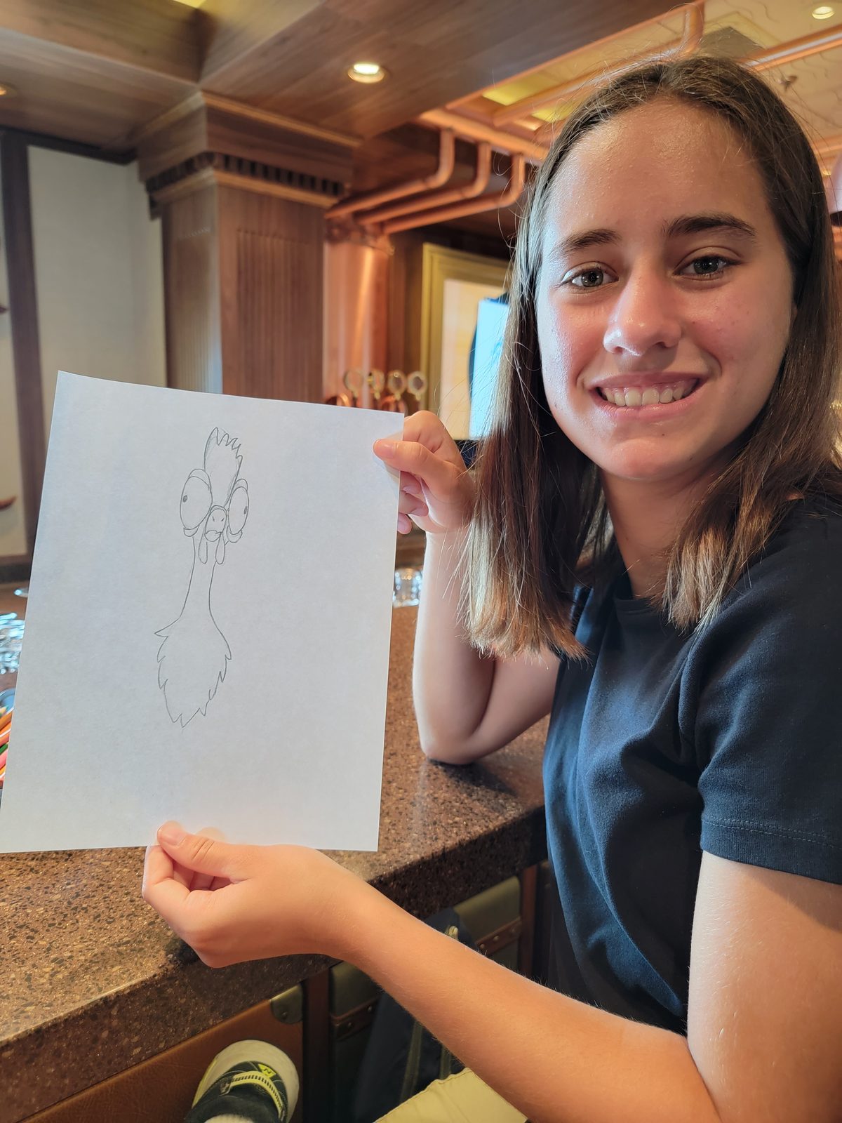 Lisa's Hei Hei drawing from Learn to Draw