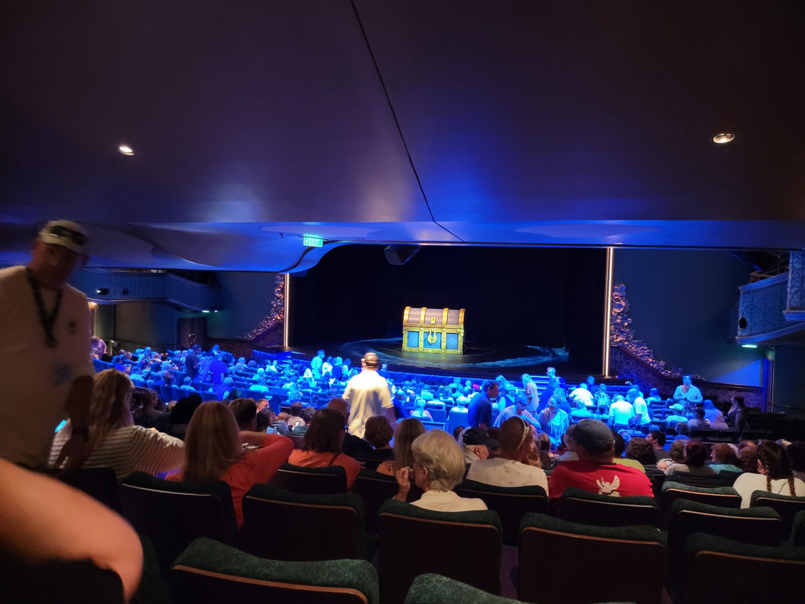 Waiting for The Little Mermaid in the Walt Disney Theatre