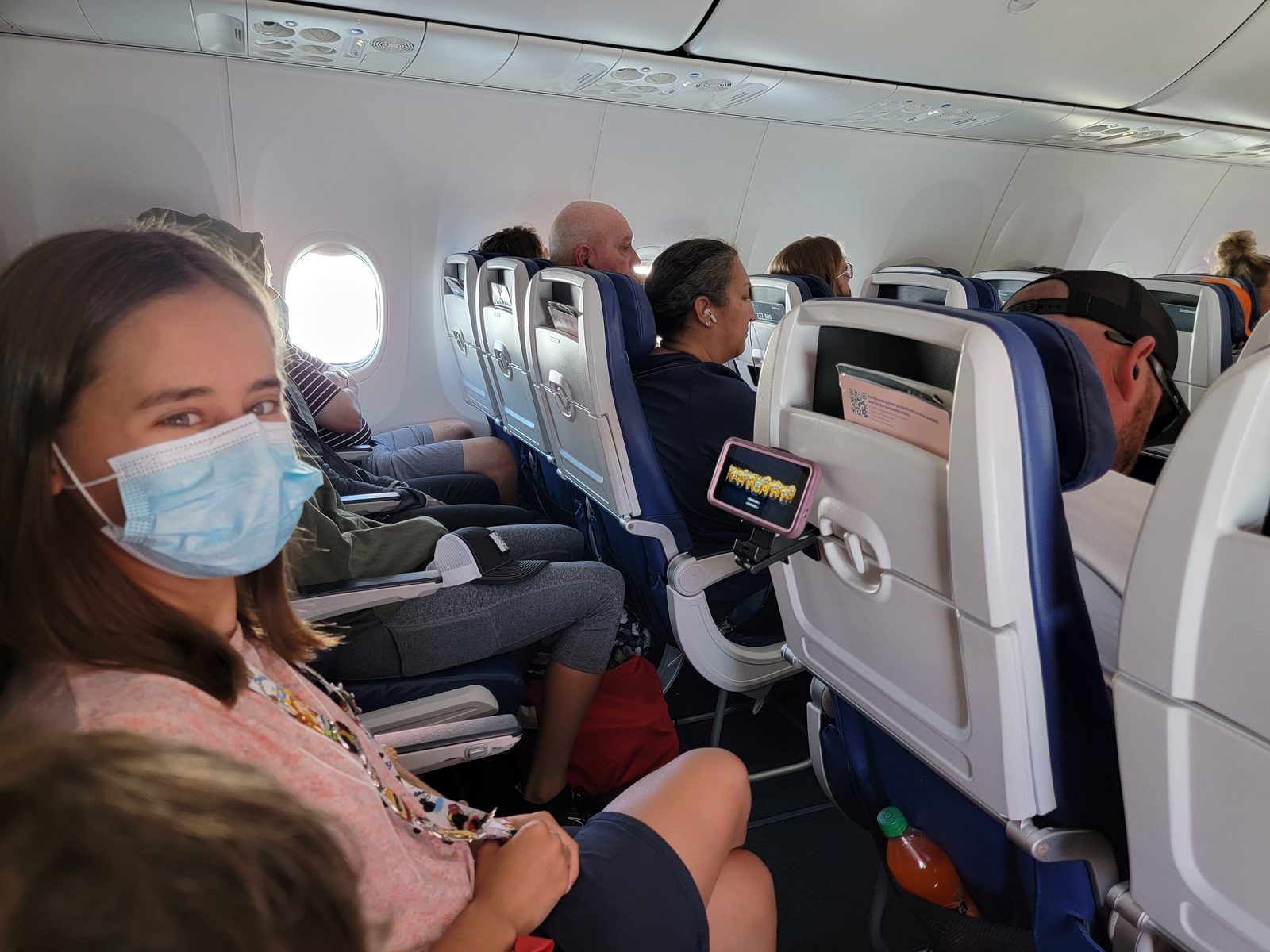 Lisa and Thomas on the flight home