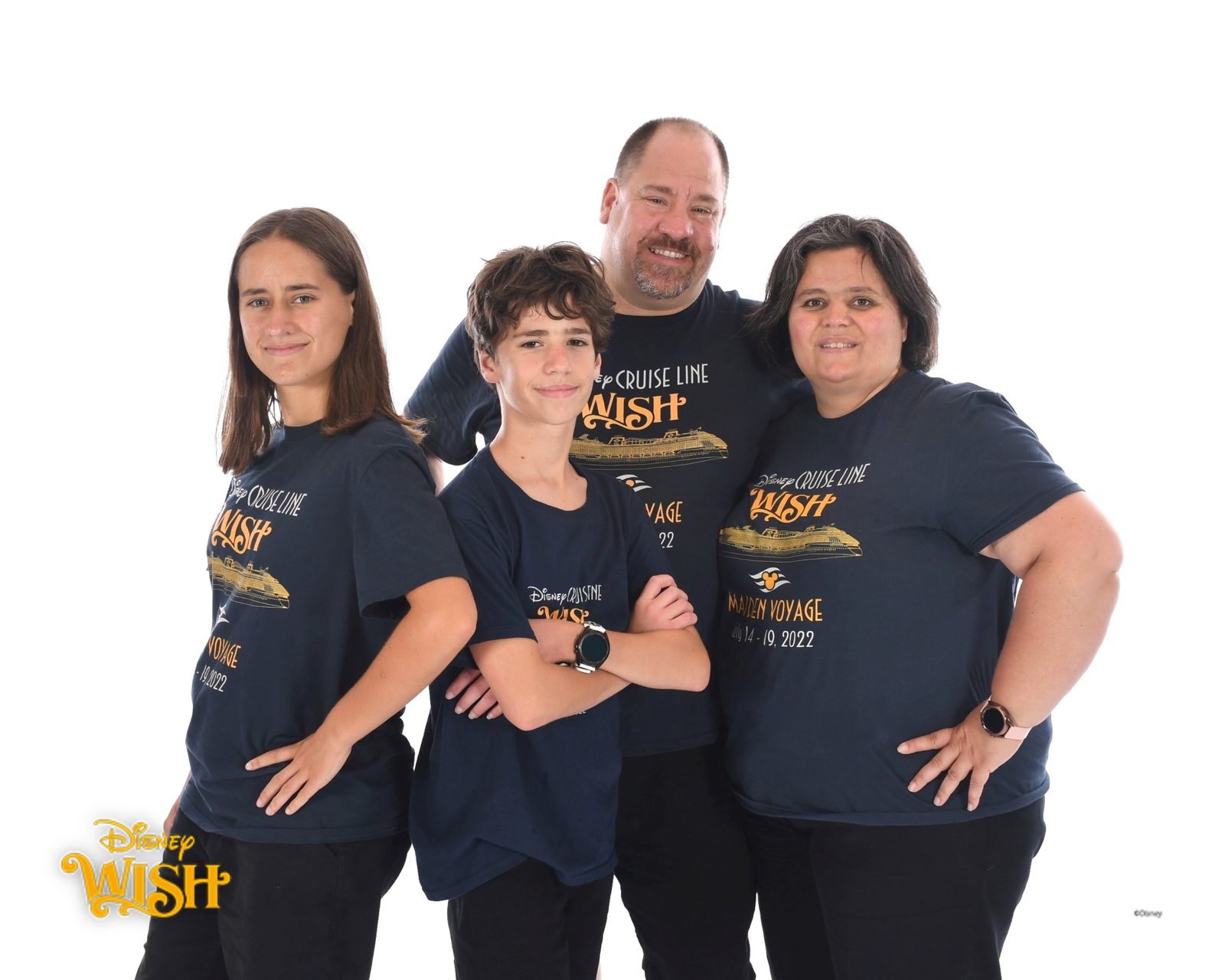 The four of us in our first studio portrait on the Wish