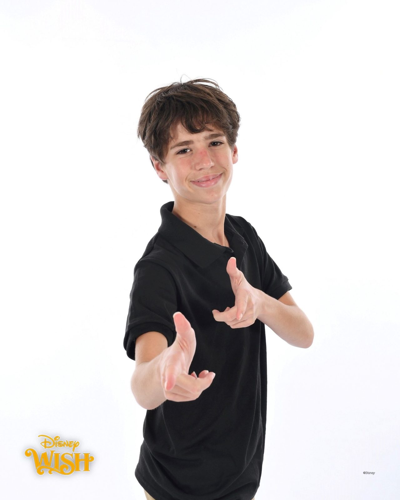 Thomas pointing at the camera on the Wish