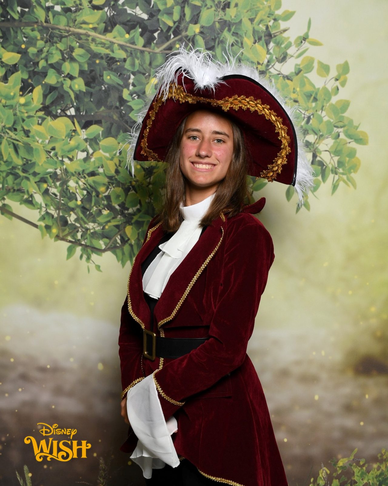Lisa in the Wish Forest backdrop on Pirate Night