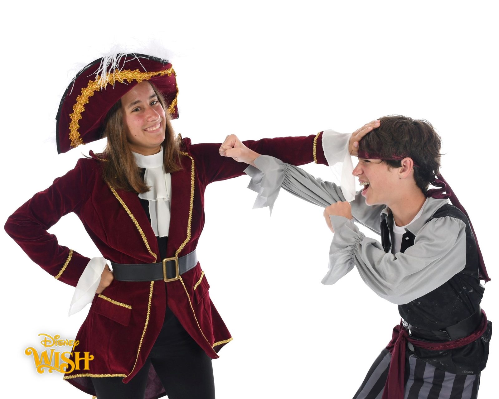 Lisa and Thomas in a pirate duel on Pirate Night