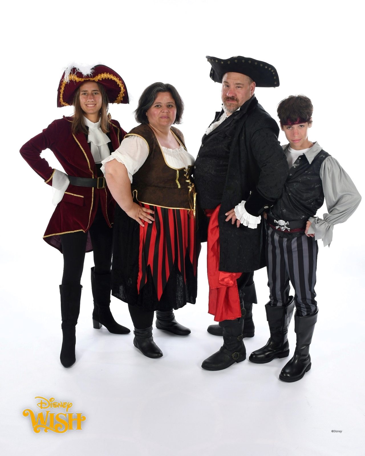 The four of us as pirates on Pirate Night