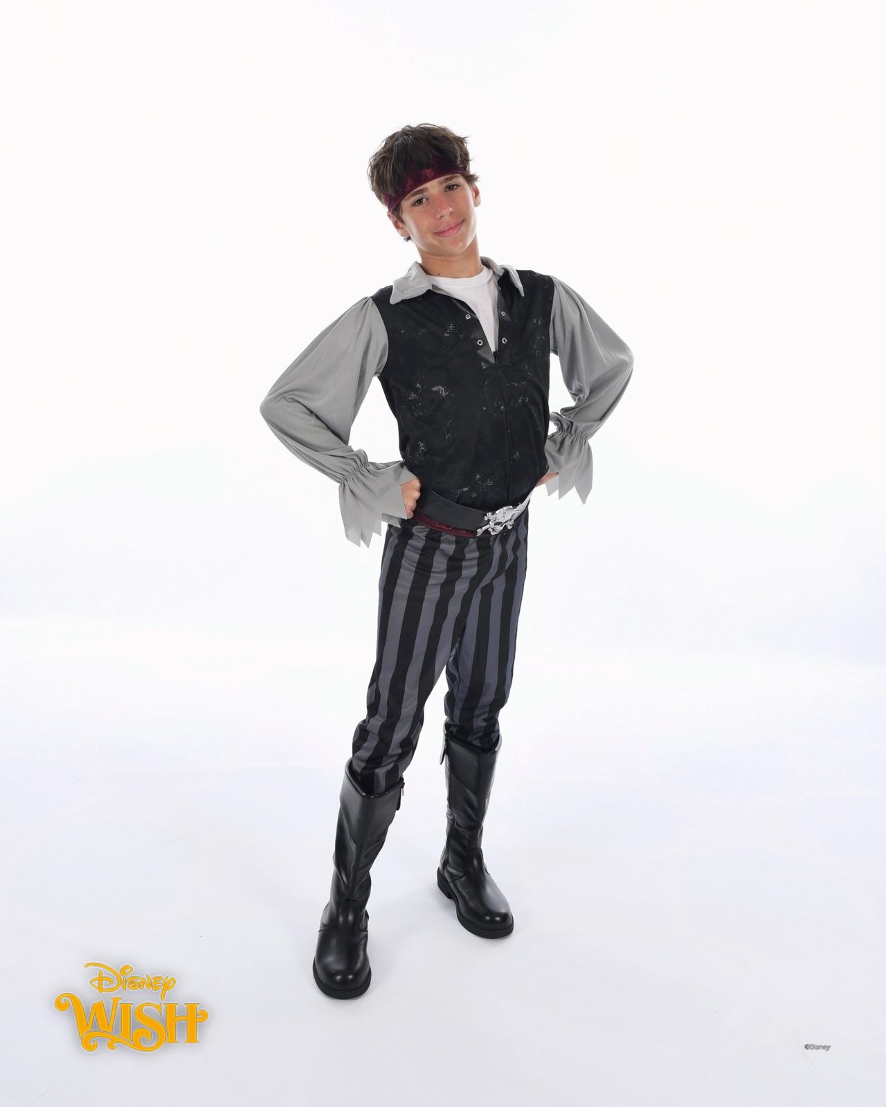 Thomas in his pirate costume on the Wish