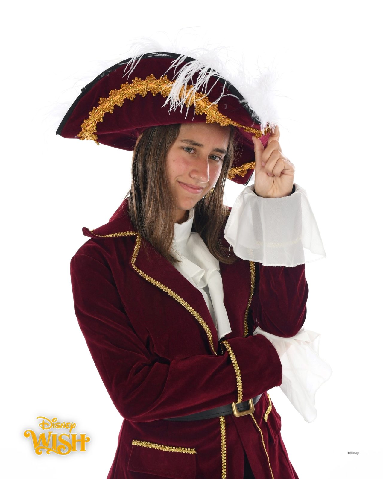 Lisa tipping her pirate hat on Pirate Night