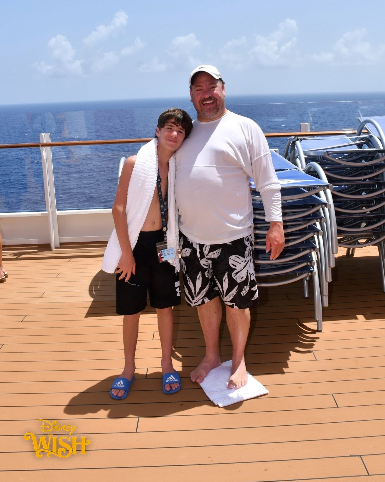 Thomas and Michael on deck on the Wish
