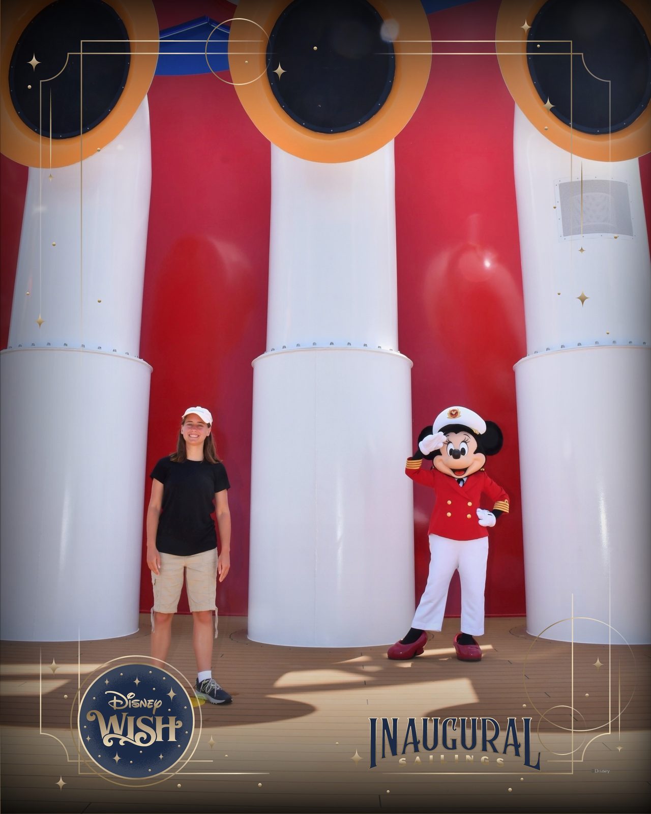 Lisa & Captain Minnie by the funnels