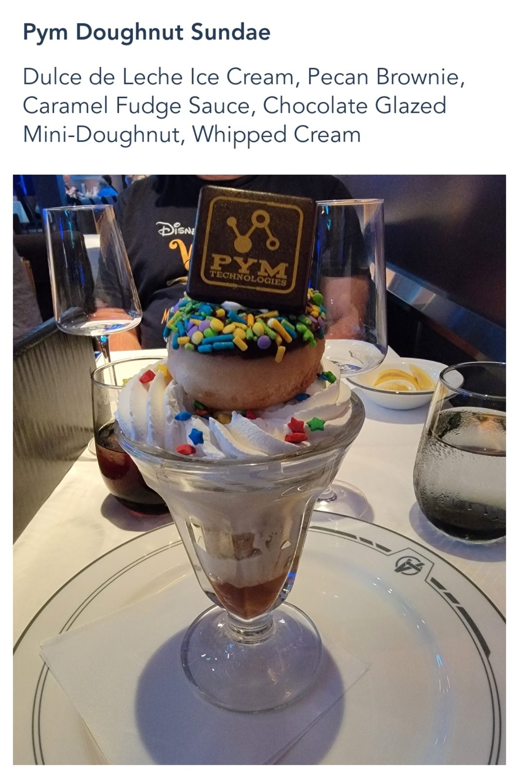 The Pym Donut Sundae at Worlds of Marvel