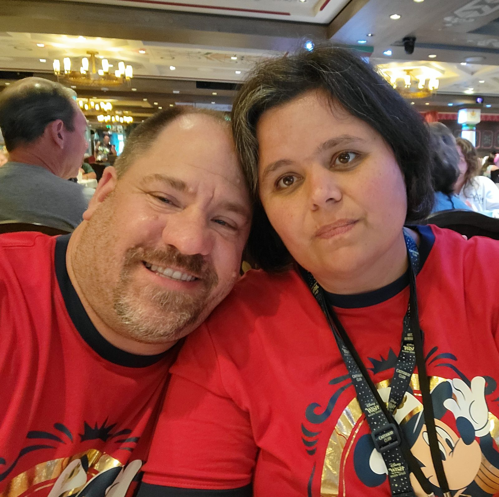 A selfie with Kathy in our matching Wish shirts
