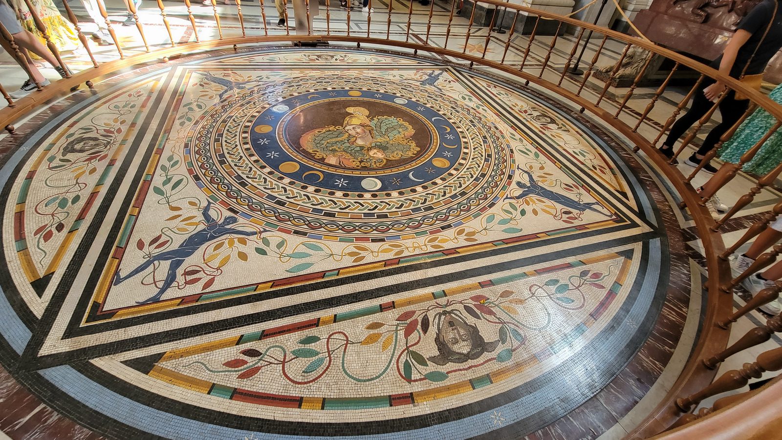 An inlaid marble floor in the Vatican Museums