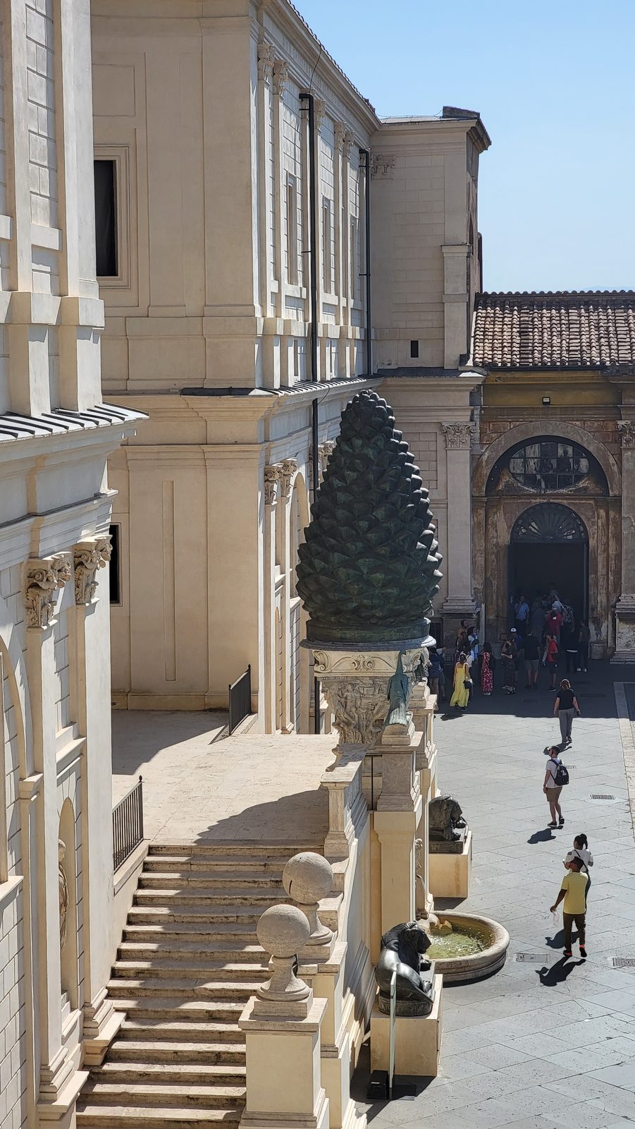 The pinecone courtyard at the Vatican Museums