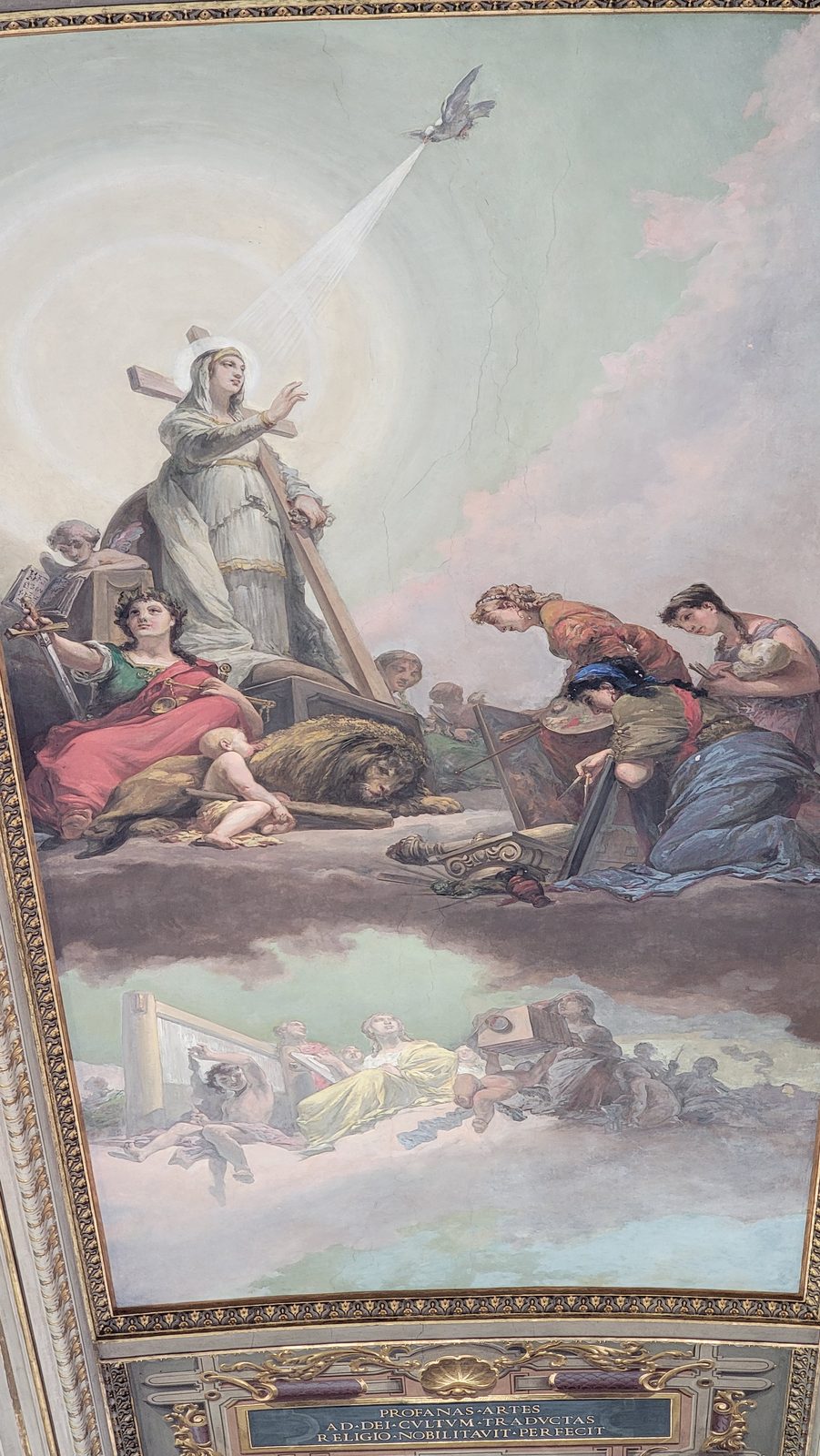 A ceiling painting in the Vatican Museums