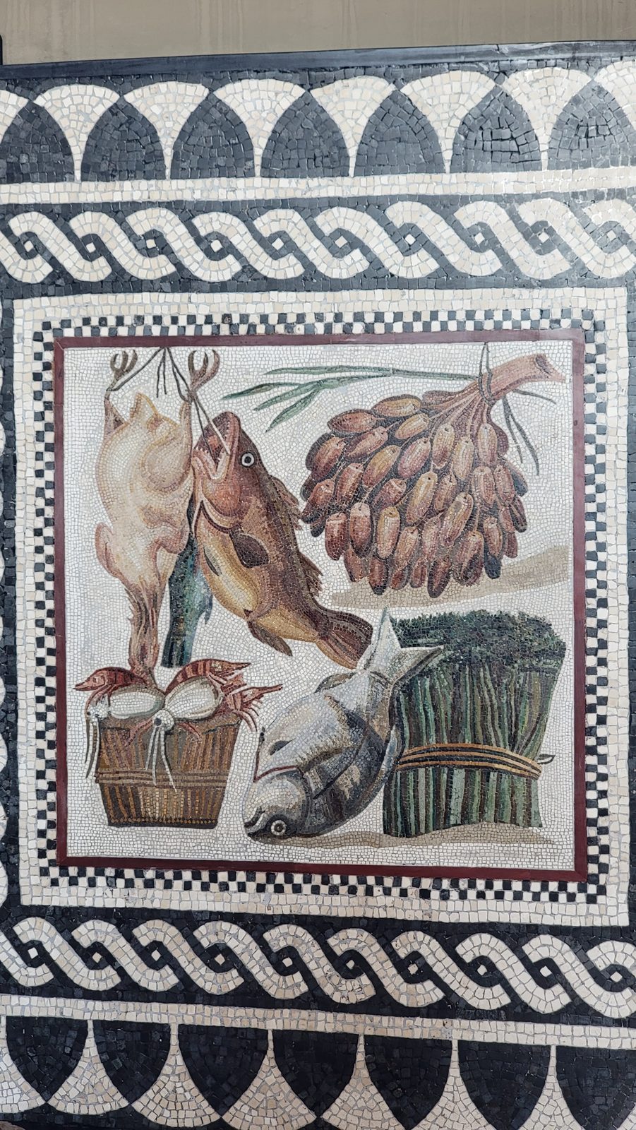 A fish mosaic in the Vatican Museums