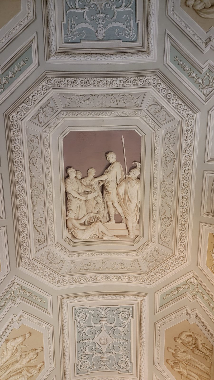 A relief on a ceiling in the Vatican Museums