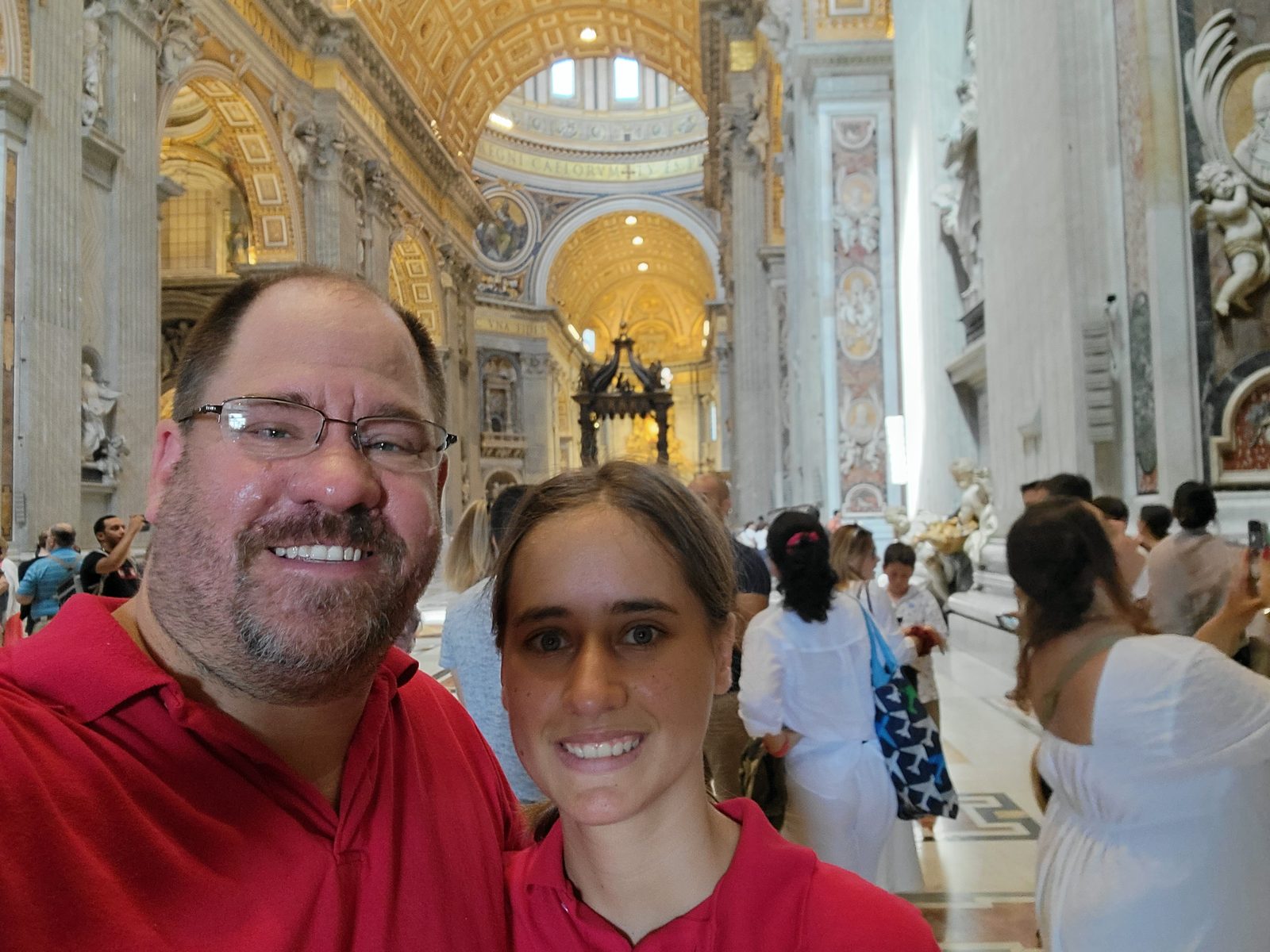 Lisa and me inside St Peter's Basilica
